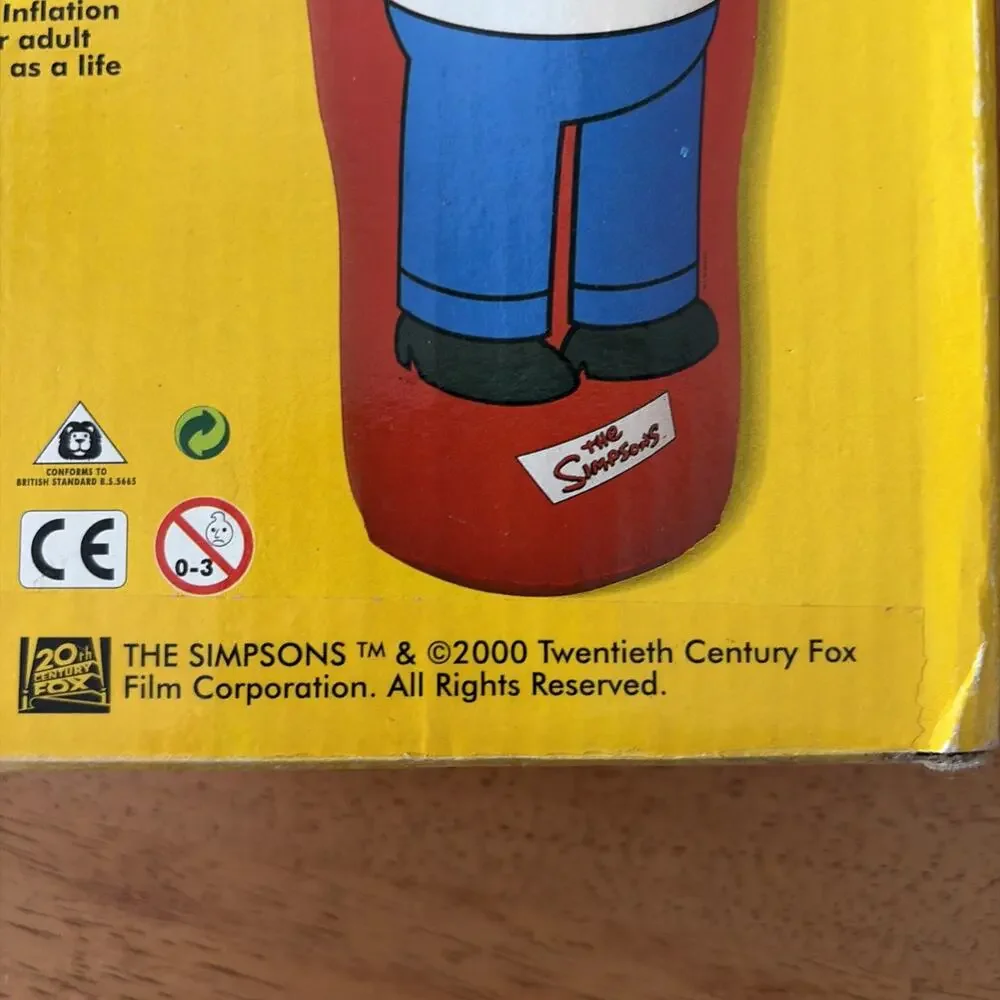 The Simpsons Homer Inflatable Bop Bag Boxed Vintage 2000 New
